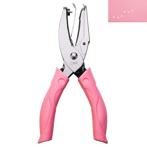 1 mm Hole Diameter Hole Diameter Hole Punch with Pink Handle for Craft Paper Sma - Picture 1 of 6